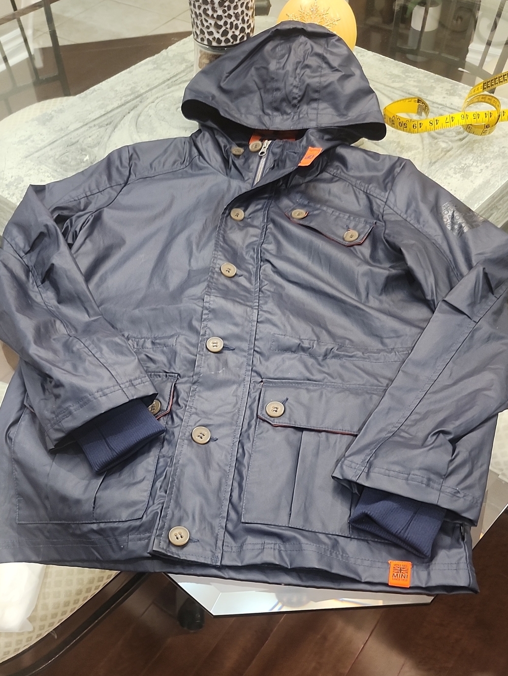 Genuine Mini Cooper Mens Navy Light Jacket Small Like New